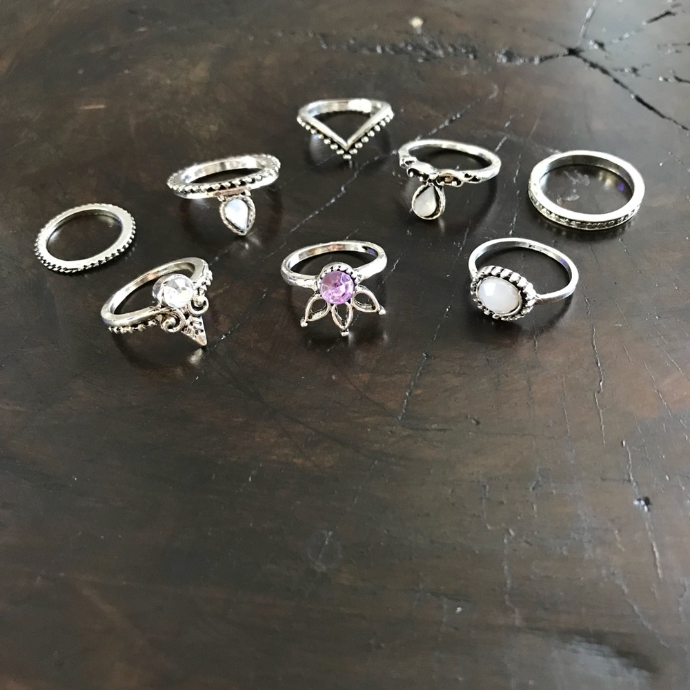 Midi Ring Jewel 8 Piece Set - Picture 3 of 3